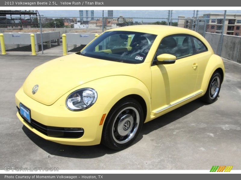 Yellow Rush / Titan Black 2013 Volkswagen Beetle 2.5L