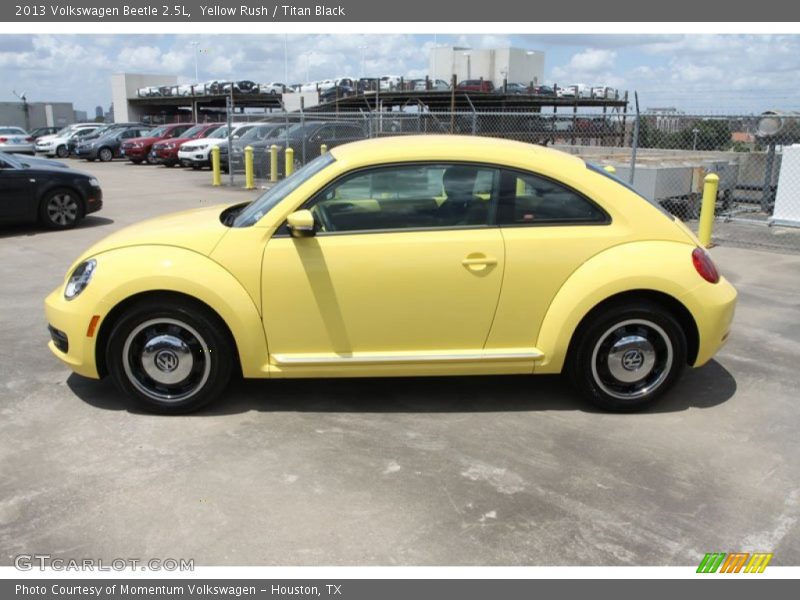 Yellow Rush / Titan Black 2013 Volkswagen Beetle 2.5L