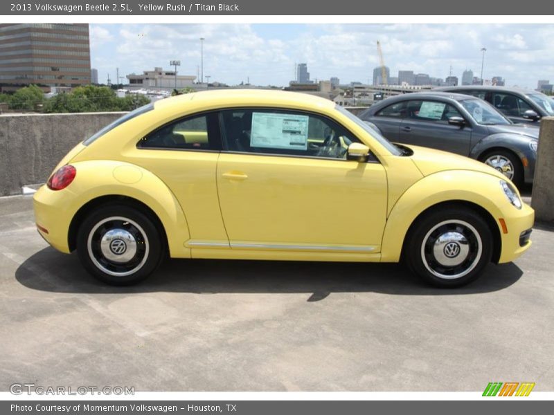 Yellow Rush / Titan Black 2013 Volkswagen Beetle 2.5L