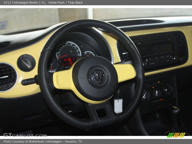 Yellow Rush / Titan Black 2013 Volkswagen Beetle 2.5L