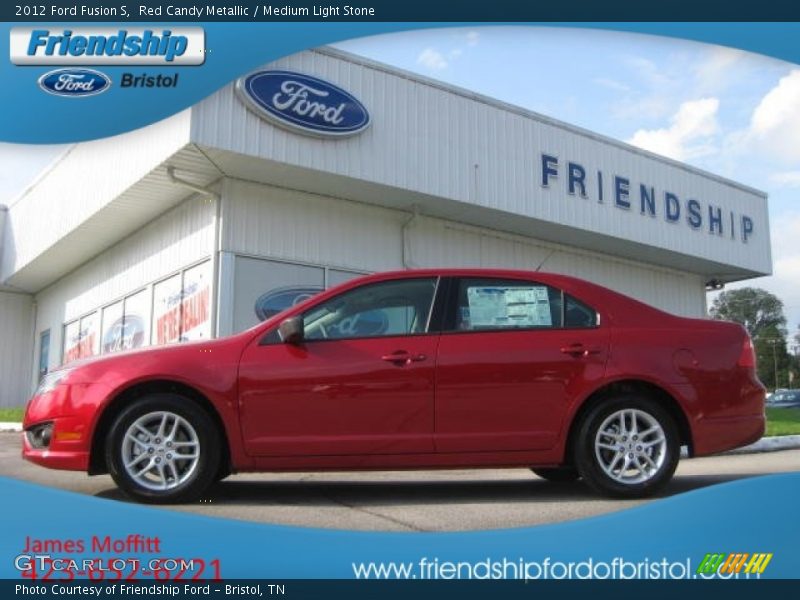 Red Candy Metallic / Medium Light Stone 2012 Ford Fusion S