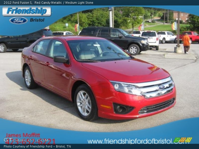 Red Candy Metallic / Medium Light Stone 2012 Ford Fusion S