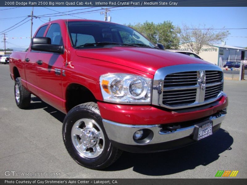 Inferno Red Crystal Pearl / Medium Slate Gray 2008 Dodge Ram 2500 Big Horn Quad Cab 4x4