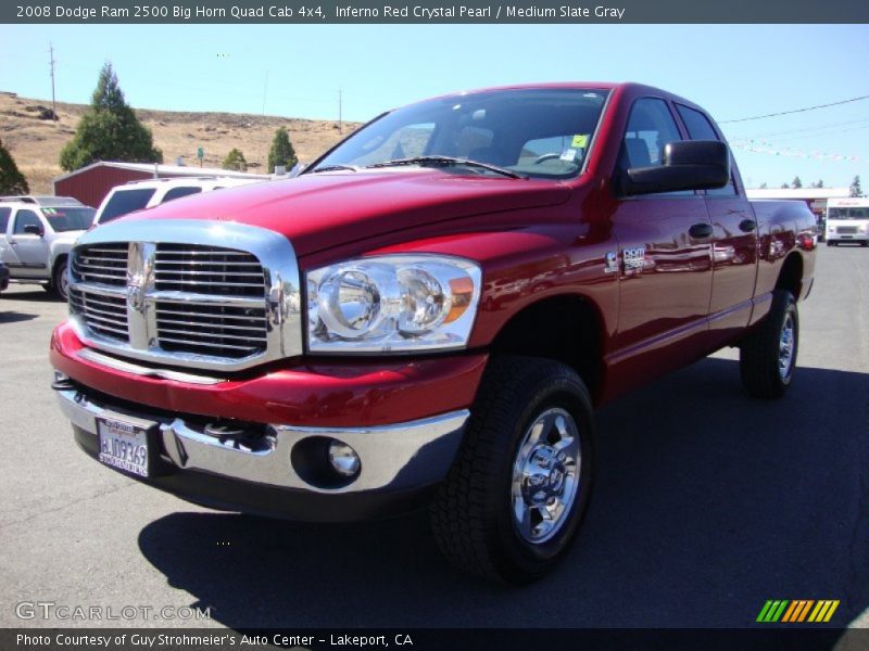 Inferno Red Crystal Pearl / Medium Slate Gray 2008 Dodge Ram 2500 Big Horn Quad Cab 4x4