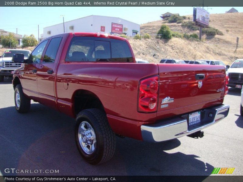 Inferno Red Crystal Pearl / Medium Slate Gray 2008 Dodge Ram 2500 Big Horn Quad Cab 4x4