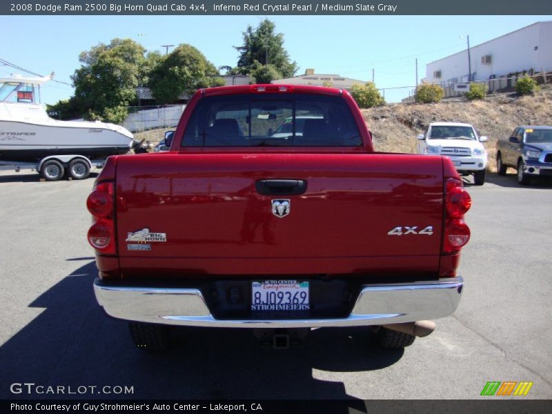 Inferno Red Crystal Pearl / Medium Slate Gray 2008 Dodge Ram 2500 Big Horn Quad Cab 4x4