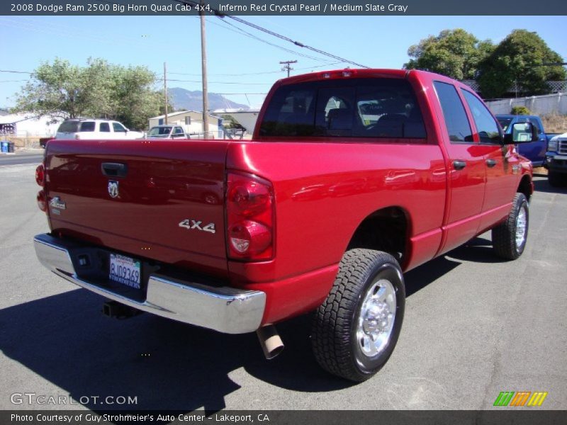 Inferno Red Crystal Pearl / Medium Slate Gray 2008 Dodge Ram 2500 Big Horn Quad Cab 4x4