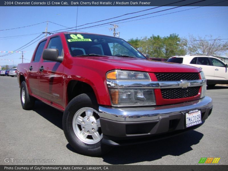 Dark Cherry Red Metallic / Medium Dark Pewter 2004 Chevrolet Colorado LS Crew Cab