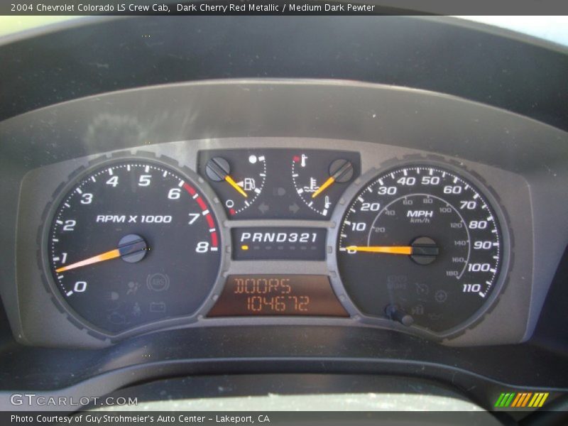 Dark Cherry Red Metallic / Medium Dark Pewter 2004 Chevrolet Colorado LS Crew Cab
