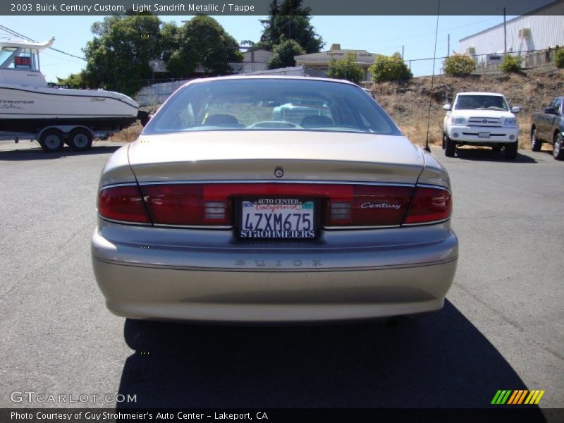 Light Sandrift Metallic / Taupe 2003 Buick Century Custom