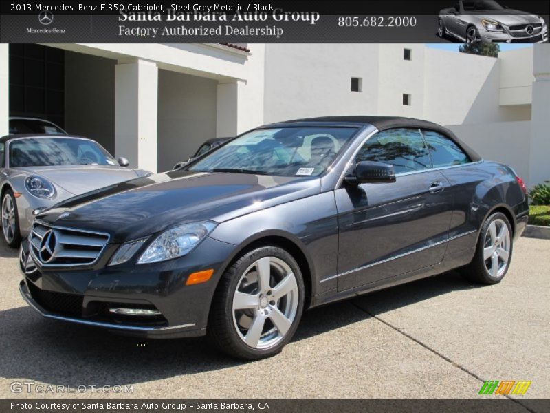 Steel Grey Metallic / Black 2013 Mercedes-Benz E 350 Cabriolet