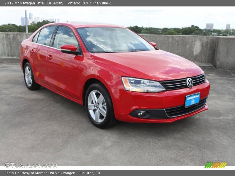 Tornado Red / Titan Black 2012 Volkswagen Jetta TDI Sedan