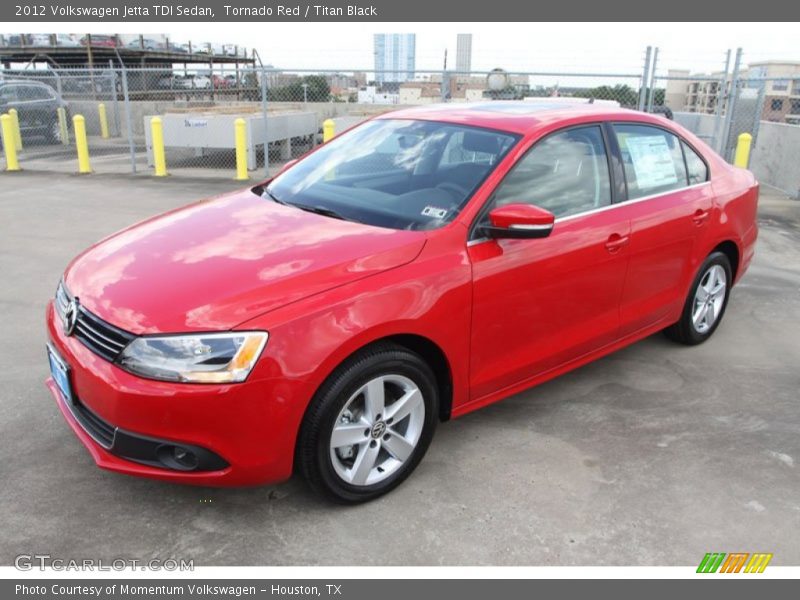 Tornado Red / Titan Black 2012 Volkswagen Jetta TDI Sedan