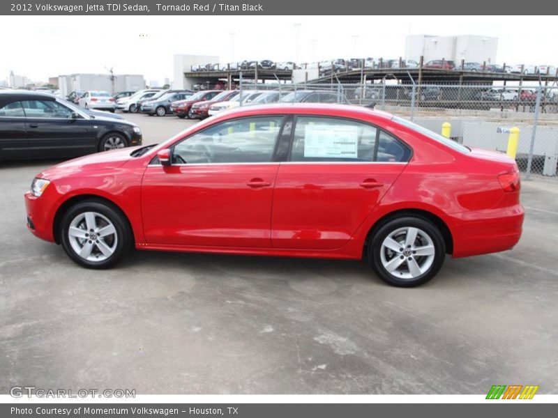 Tornado Red / Titan Black 2012 Volkswagen Jetta TDI Sedan