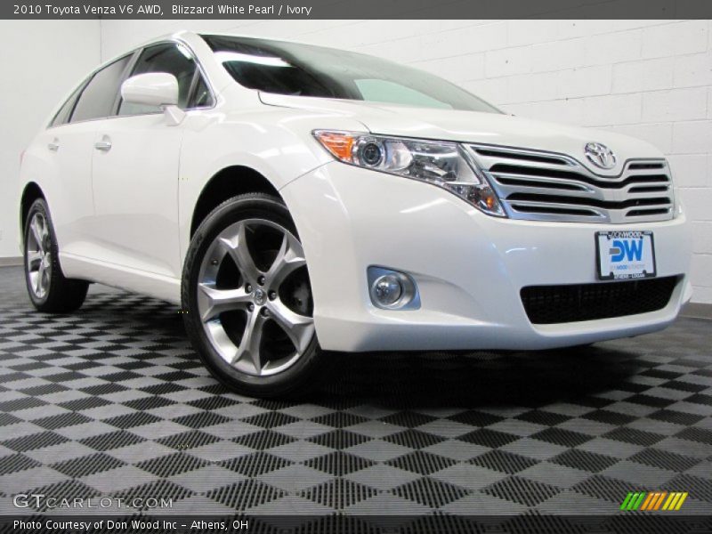 Blizzard White Pearl / Ivory 2010 Toyota Venza V6 AWD