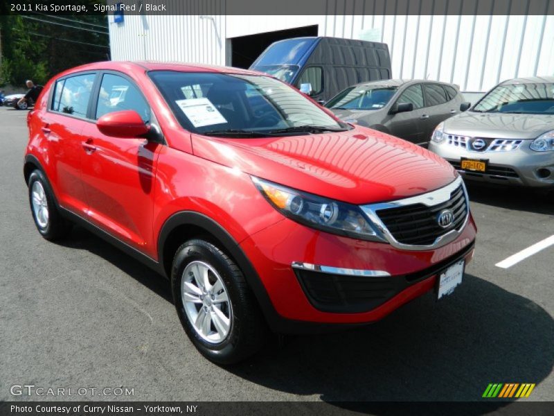 Signal Red / Black 2011 Kia Sportage