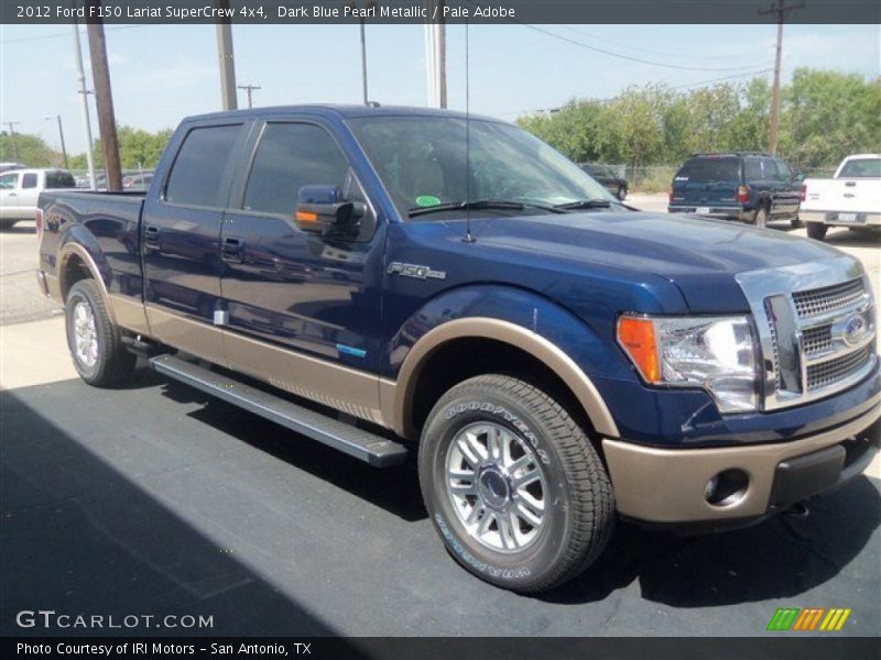 Dark Blue Pearl Metallic / Pale Adobe 2012 Ford F150 Lariat SuperCrew 4x4