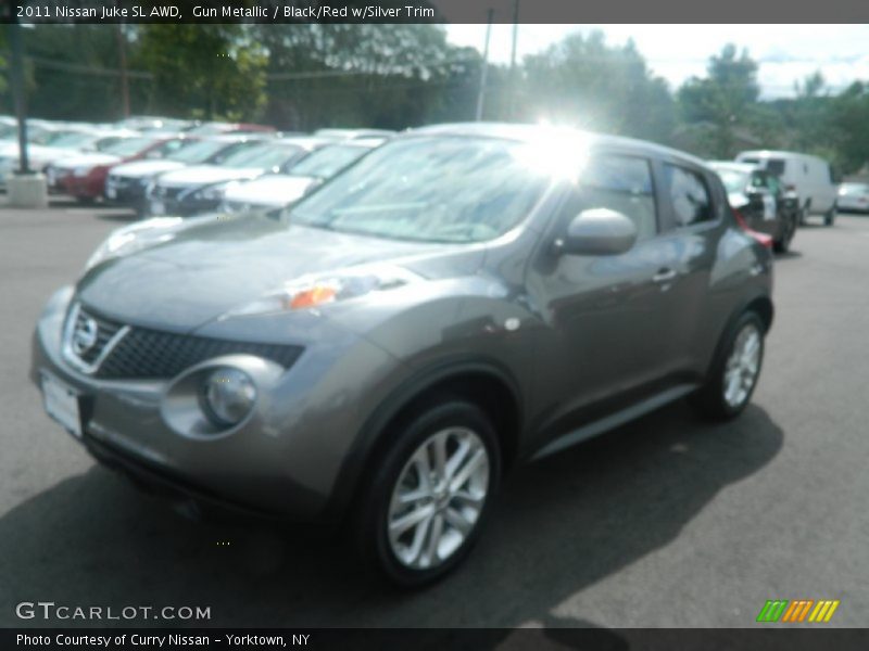Gun Metallic / Black/Red w/Silver Trim 2011 Nissan Juke SL AWD