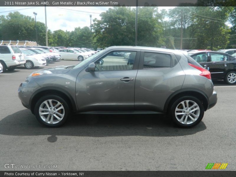 Gun Metallic / Black/Red w/Silver Trim 2011 Nissan Juke SL AWD