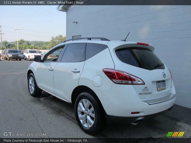 Glacier White Pearl / Beige 2011 Nissan Murano SV AWD
