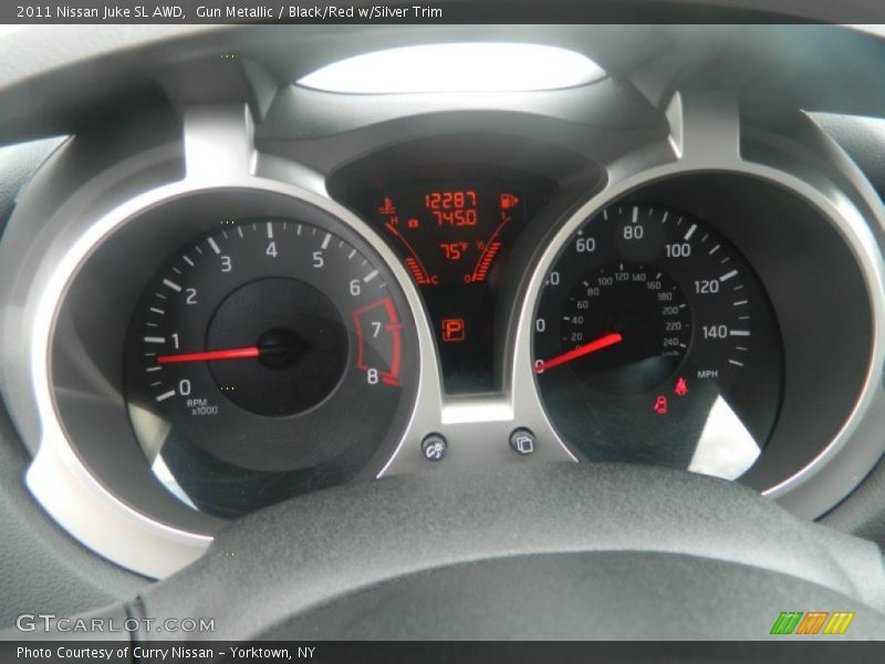 Gun Metallic / Black/Red w/Silver Trim 2011 Nissan Juke SL AWD