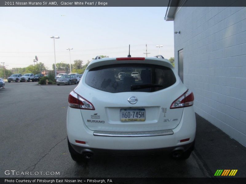 Glacier White Pearl / Beige 2011 Nissan Murano SV AWD