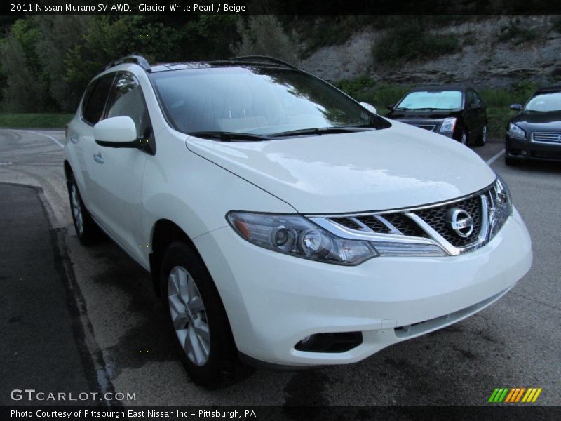 Glacier White Pearl / Beige 2011 Nissan Murano SV AWD