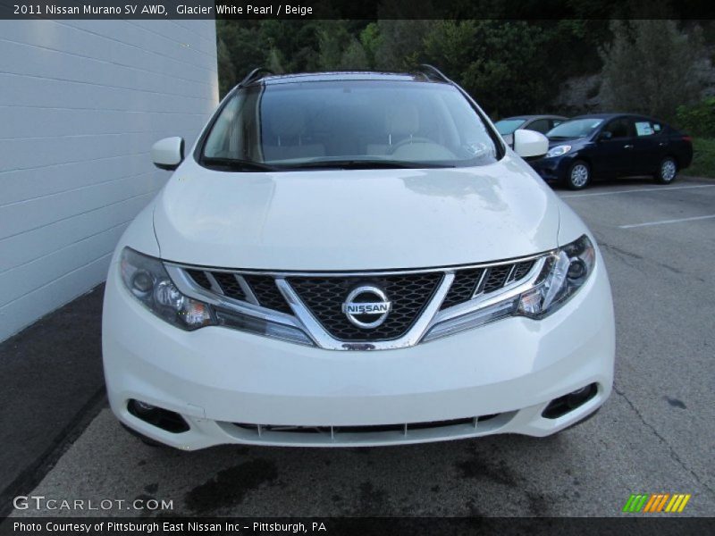 Glacier White Pearl / Beige 2011 Nissan Murano SV AWD