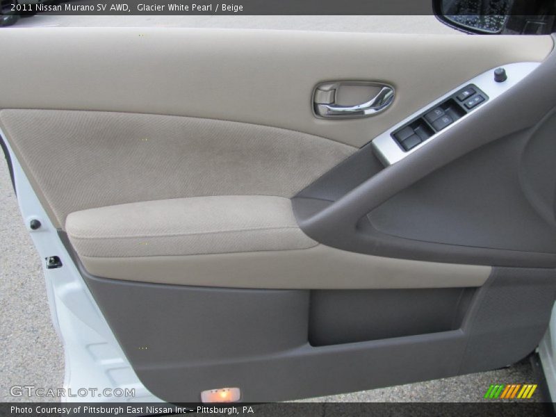 Glacier White Pearl / Beige 2011 Nissan Murano SV AWD