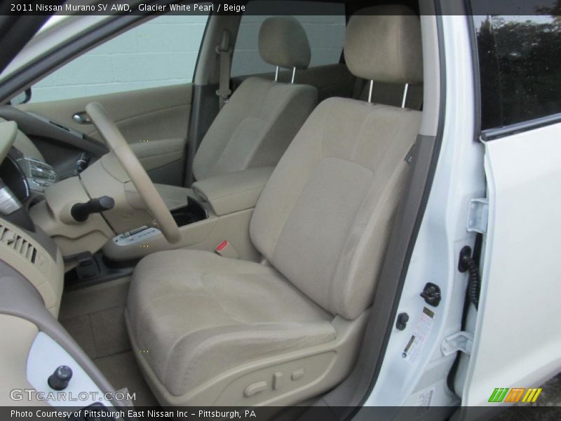 Glacier White Pearl / Beige 2011 Nissan Murano SV AWD
