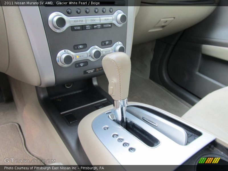 Glacier White Pearl / Beige 2011 Nissan Murano SV AWD