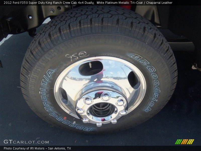 White Platinum Metallic Tri-Coat / Chaparral Leather 2012 Ford F350 Super Duty King Ranch Crew Cab 4x4 Dually