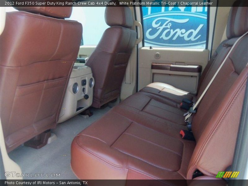 White Platinum Metallic Tri-Coat / Chaparral Leather 2012 Ford F350 Super Duty King Ranch Crew Cab 4x4 Dually