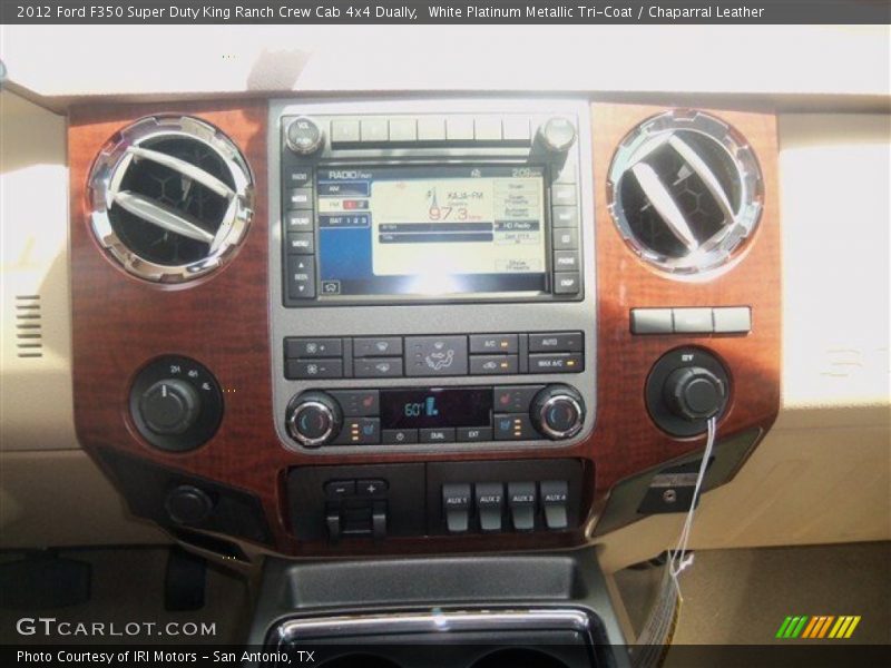 White Platinum Metallic Tri-Coat / Chaparral Leather 2012 Ford F350 Super Duty King Ranch Crew Cab 4x4 Dually