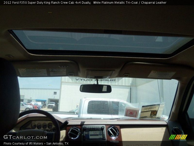 White Platinum Metallic Tri-Coat / Chaparral Leather 2012 Ford F350 Super Duty King Ranch Crew Cab 4x4 Dually