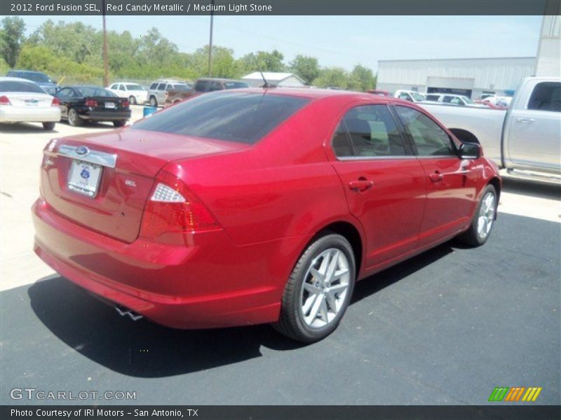Red Candy Metallic / Medium Light Stone 2012 Ford Fusion SEL