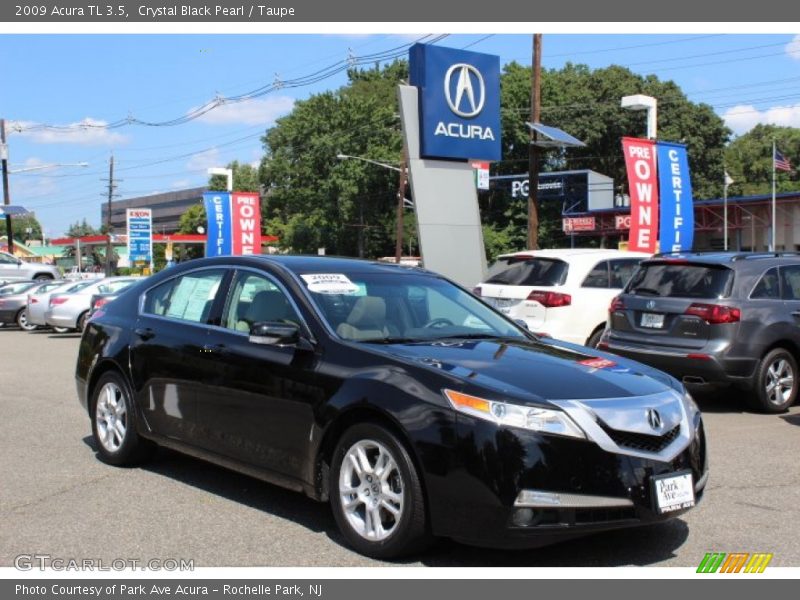 Crystal Black Pearl / Taupe 2009 Acura TL 3.5
