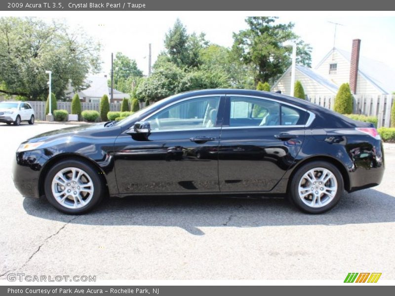 Crystal Black Pearl / Taupe 2009 Acura TL 3.5