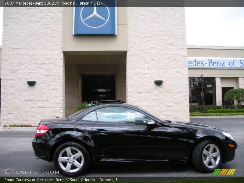 Black / Black 2007 Mercedes-Benz SLK 280 Roadster