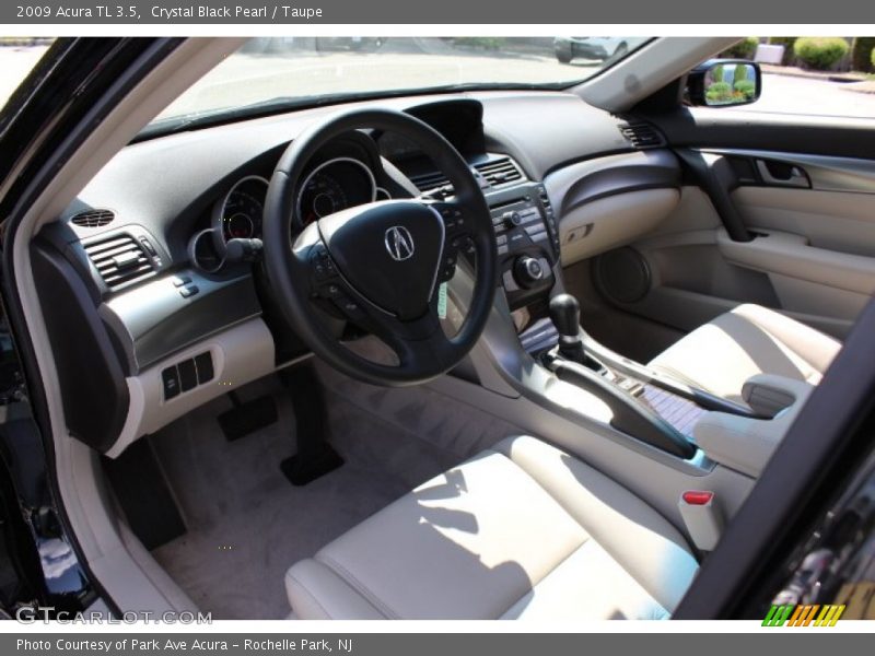 Crystal Black Pearl / Taupe 2009 Acura TL 3.5