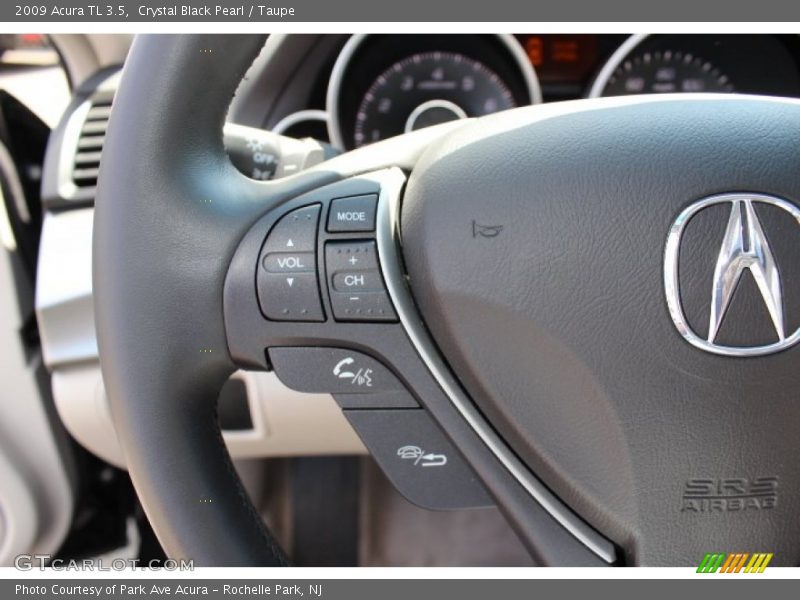 Crystal Black Pearl / Taupe 2009 Acura TL 3.5