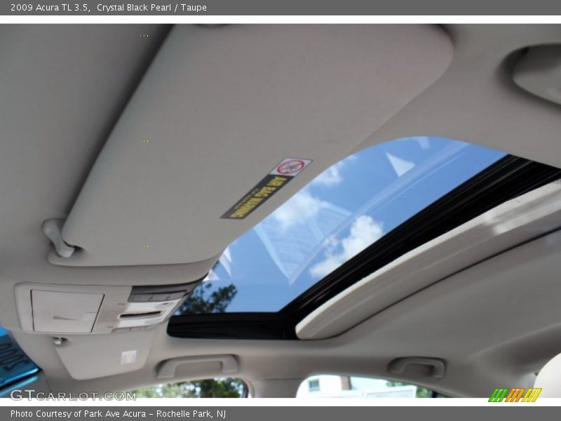 Crystal Black Pearl / Taupe 2009 Acura TL 3.5