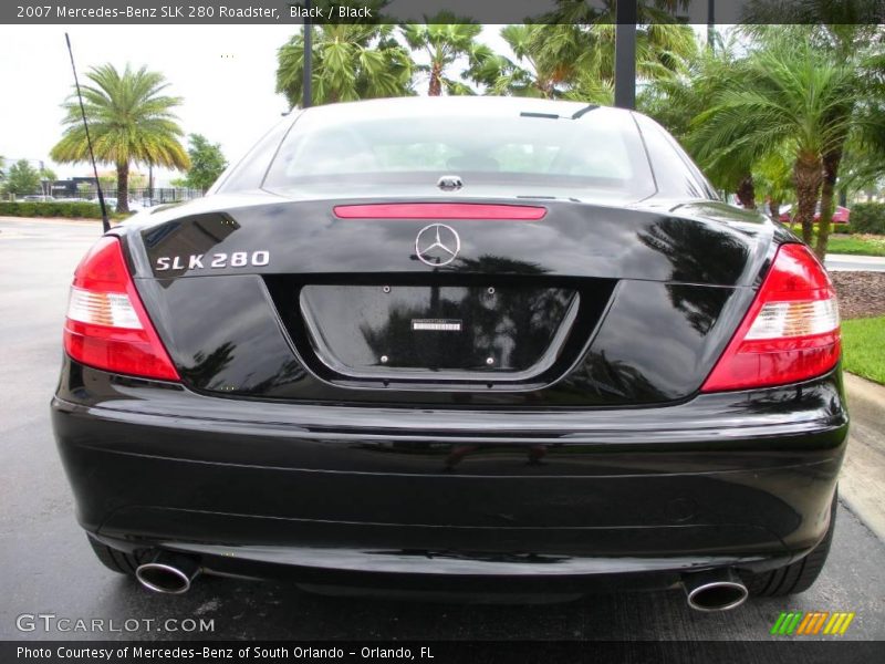 Black / Black 2007 Mercedes-Benz SLK 280 Roadster