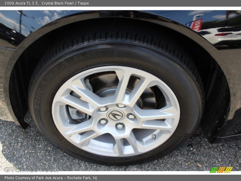 Crystal Black Pearl / Taupe 2009 Acura TL 3.5