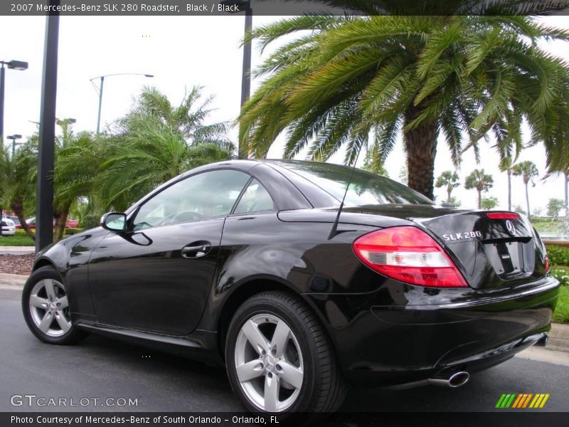 Black / Black 2007 Mercedes-Benz SLK 280 Roadster