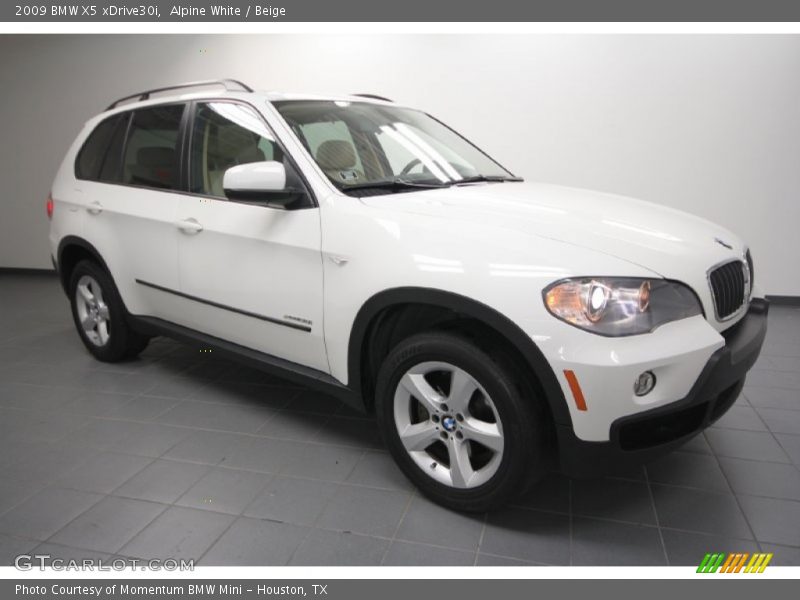 Alpine White / Beige 2009 BMW X5 xDrive30i