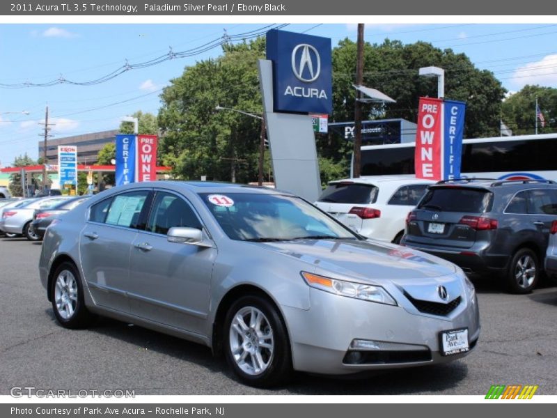 Paladium Silver Pearl / Ebony Black 2011 Acura TL 3.5 Technology