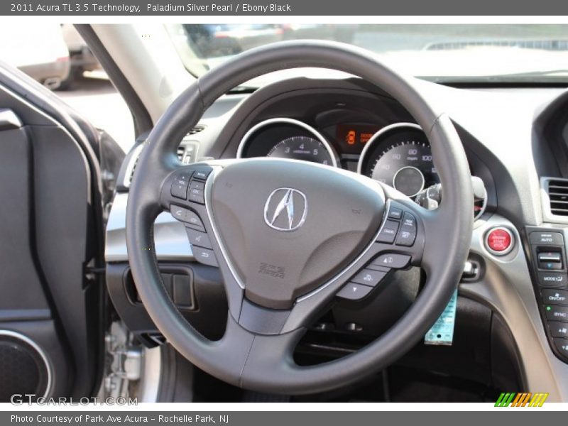 Paladium Silver Pearl / Ebony Black 2011 Acura TL 3.5 Technology