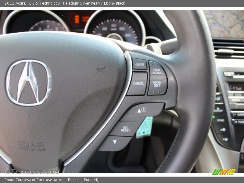 Paladium Silver Pearl / Ebony Black 2011 Acura TL 3.5 Technology