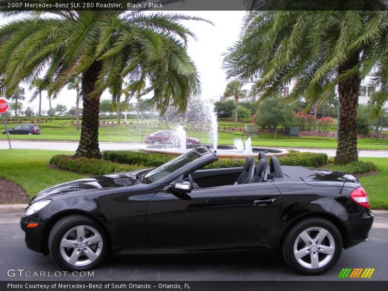 Black / Black 2007 Mercedes-Benz SLK 280 Roadster